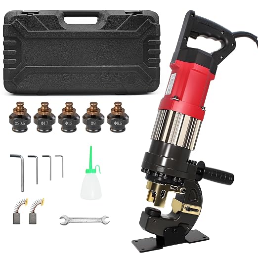 1400W Electric Hydraulic Hole Puncher, 22T Heavy Duty Hydraulic Hole Punch by HOME