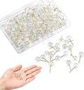 100 Pcs Clear Round Decorative Push Pins by Unknown