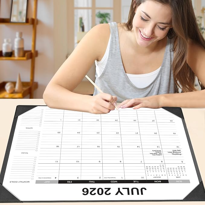Desk Calendar 2026-2027 with Desk Mat – 22" x 17" Large Desk Pad Calendar Runs - Image 2