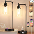 Industrial Touch Table Lamps for Bedrooms Set of 2 by Innqoo