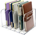 Acrylic Magazine File Holder, 5 Vertical Compartments Desk Document Sorter by Unknown