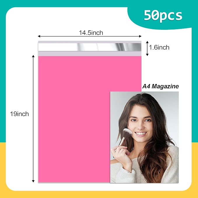 Poly Mailers 14.5x19 Inch 50 Pcs - Image 2