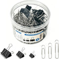 360 Pack Paper Clips and Binder Clips Set – Mixed Sizes Paperclips by KIAFUM