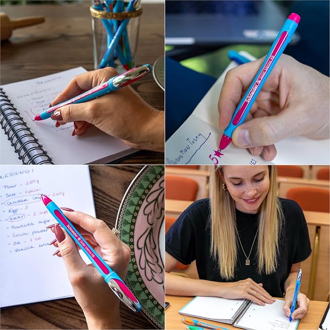Schneider Slider Memo XB Ballpoint Pen, 1.4 mm, Light Blue Barrel, Box of 10 - Image 3