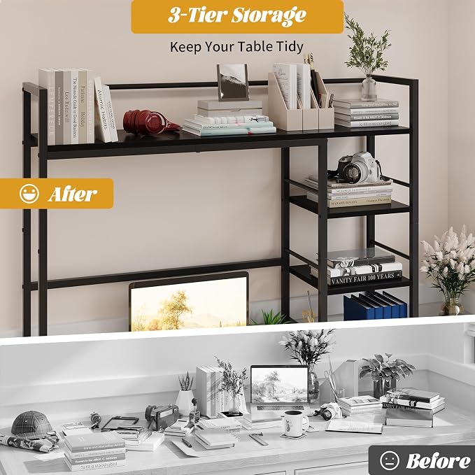 HavenlyYouth Desk Shelf, 38.6 Inch Wood Desk Organizer Shelf - Image 6