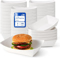 Fit Meal Prep [125 Pack 3 lb Paper Food Trays Heavy Duty Disposable Food Boats by FMPBRANDS
