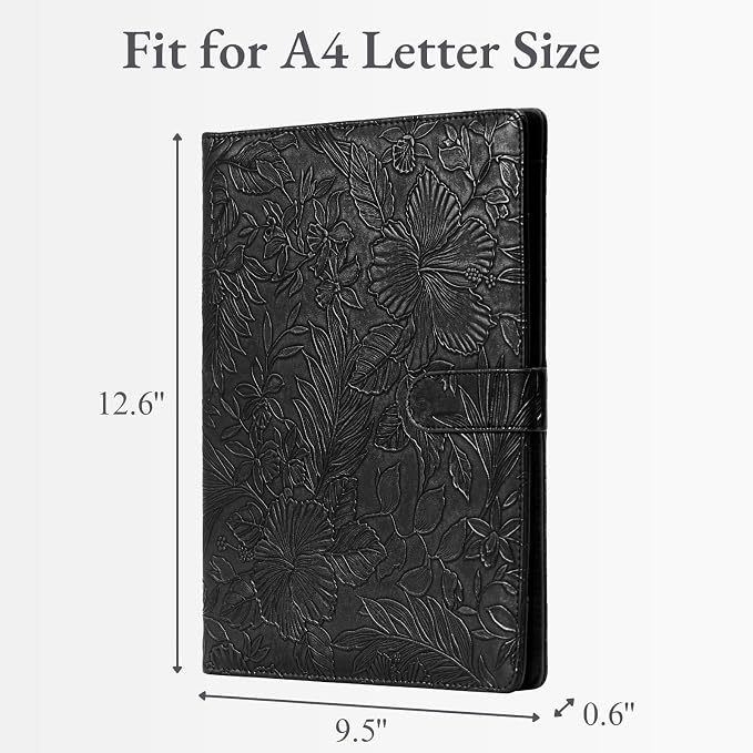 Mymazn Padfolio Portfolio Binder, Faux Leather Interview Resume Folder - Image 3