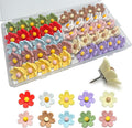 50pcs - 10 Colors Flower Push Pins Cute Thumb Tacks by Unknown