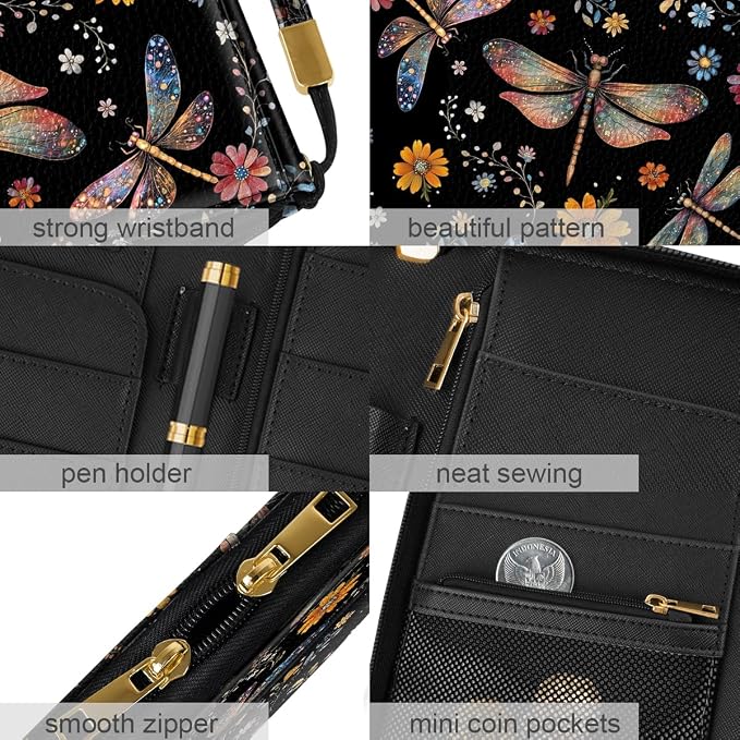 Family Passport Holder Wallet RFID Blocking Document Organizer PU Leather - Image 4