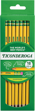Ticonderoga Wood-Cased Pencils, Pre-Sharpened, #2 HB Soft by Ticonderoga