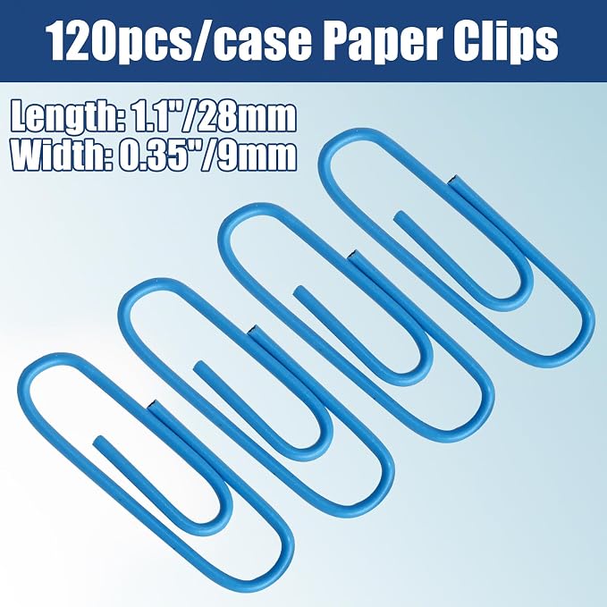 Luomorgo 120 Pcs Blue Paper Clips - Image 2