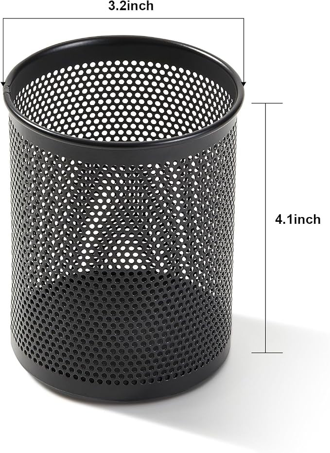 Comix Pen Holder Desk Organizer, Wire Mesh Pencil Cup - Image 2