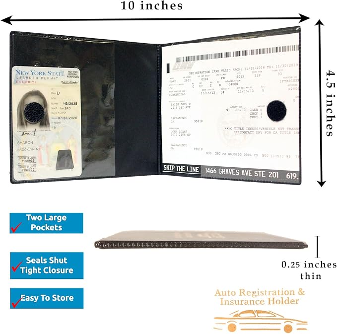 W4W Auto Registration Insurance & ID Card Holder - Image 3