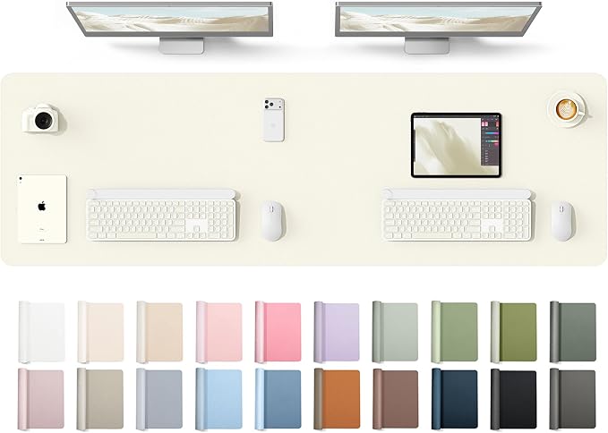 YSAGi Leather Desk Protector, Office Mat, Large Mouse Mat, Non-Slip PU Leather by YSAGi
