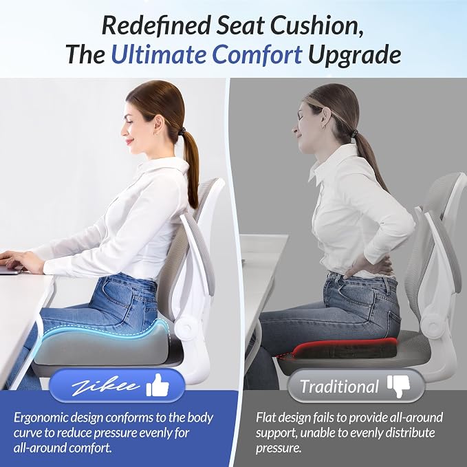 ZIKEE Pioneering Seat Cushion for Pressure Relief, Ergonomic Office Chair - Image 5