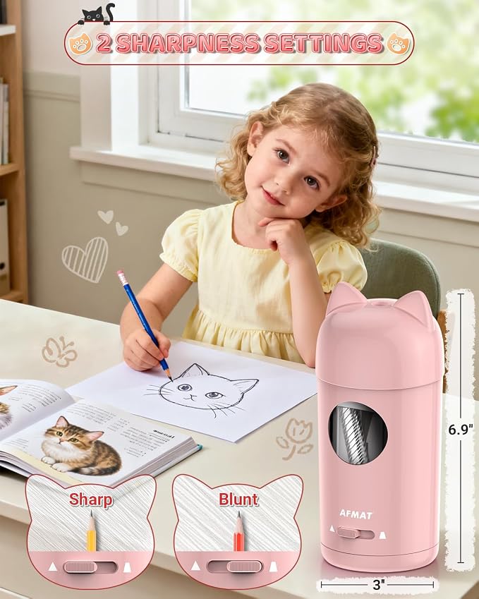 AFMAT Electric Pencil Sharpener, Pencil Sharpener - Image 5