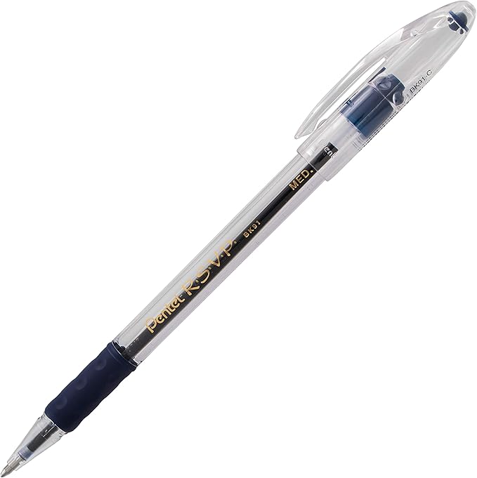 Pentel RSVP Ballpoint Pen, Medium Tip, Box of 12 - Image 4