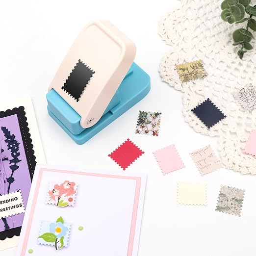 BAOFALI 2Pcs/Set Stamp Puncher 1x1inch &1x0.8inch Rectangular Postage Stamp - Image 3