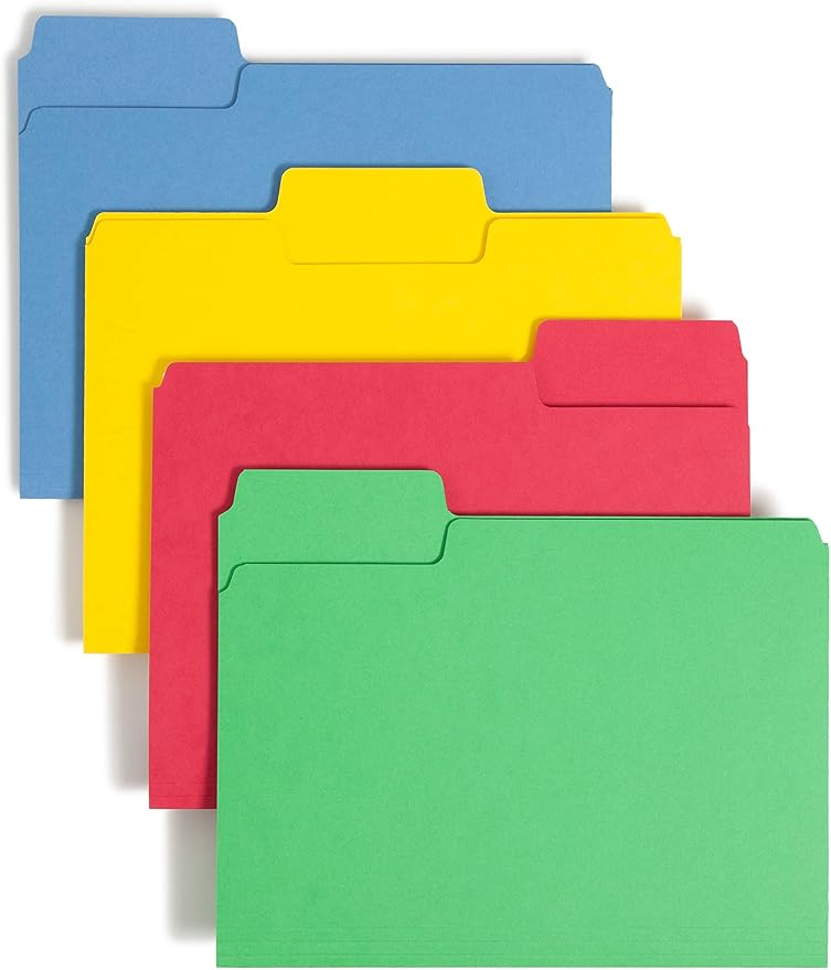 Smead SuperTab Heavyweight File Folder, Oversized 1/3-Cut Tab, Letter Size by SMEAD