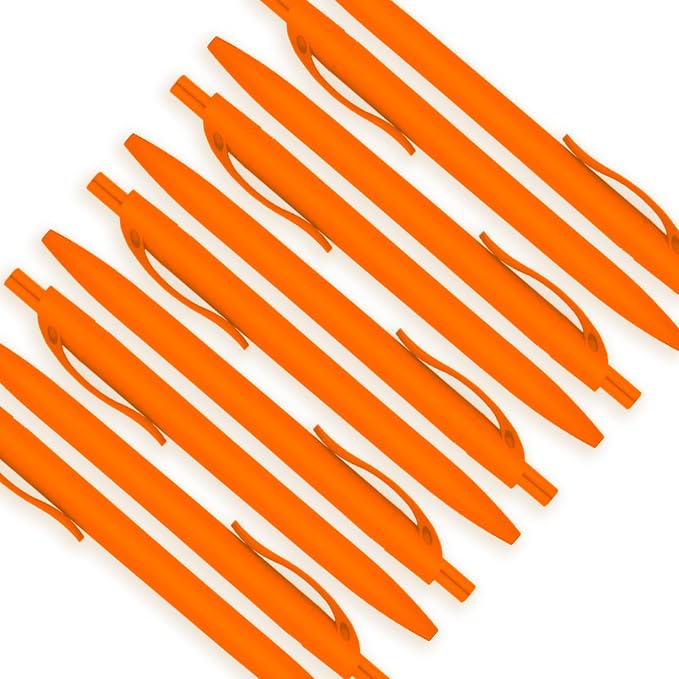 deegtran 100 Pack Orange Barrel Retractable Medium Point Ballpoint Pens - Image 4