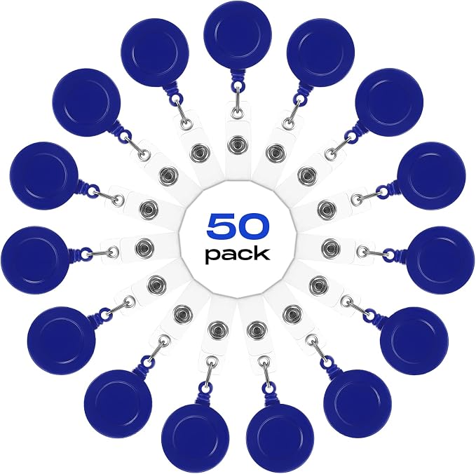 Zonon 50 Pcs Retractable Badge Holder Reels - Image 2