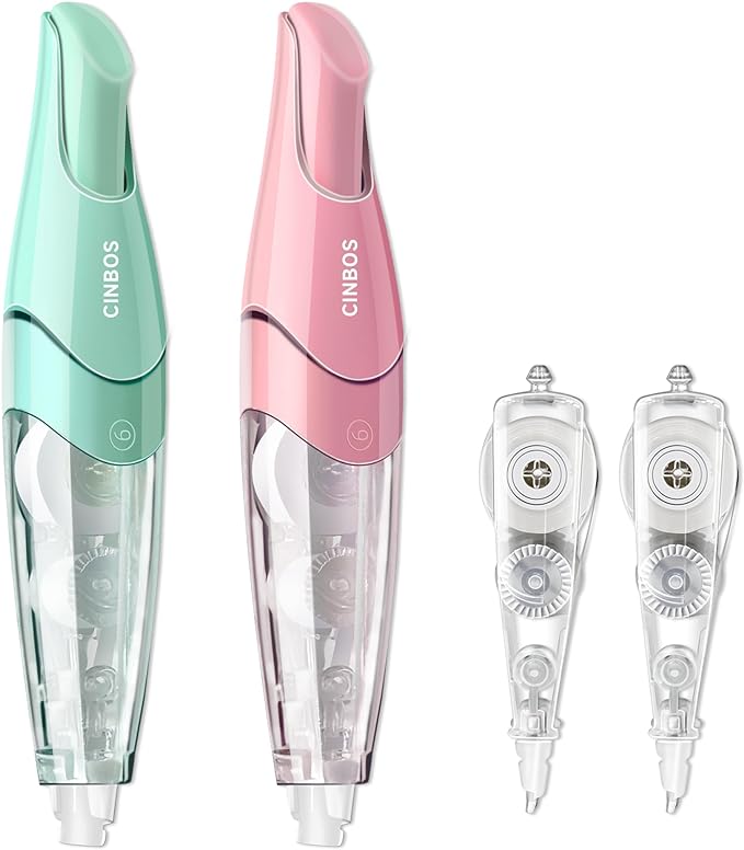 Refillable Retractable Correction Tape by CINBOSOfficeStudentSupplies