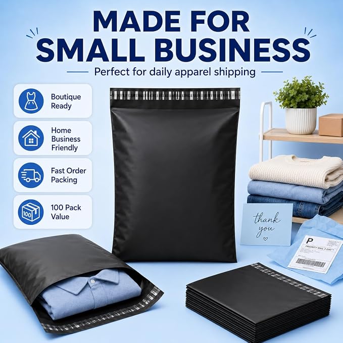 Fuxury Poly Mailers 10x13 Inch 100 Pack, Shipping Bags - Image 7