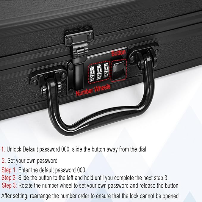 Clipboard with Storage Combination Lock with Handle, Metal clipboard with - Image 2