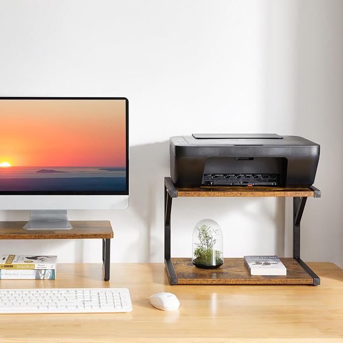 IBUYKE 2-Tier Desktop Printer Stand Holder, Book Shelf Printer Shelf - Image 4