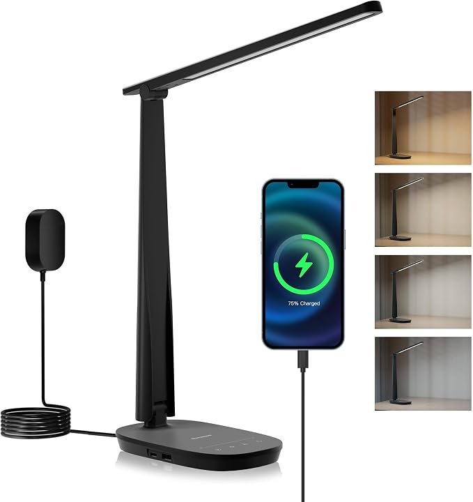 Honeywell HWT-H2 LED Desk Lamp for Home Office, CRI94 Full Spectrum Eye-Caring by HoneywellAirComfort