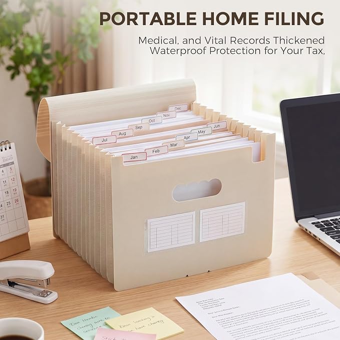 SKYDUE Accordion File Organizer, Expanding File Folder - Image 9