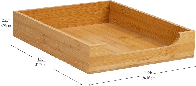 Mind Reader Paper Tray, Desktop Organizer, File Storage, 10.25"L x 12.5"W x - Image 3