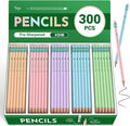 Taja 300 Pack #2 HB Pencils, Bulk Pre-Sharpened Wood-Cased Pencils by Taja