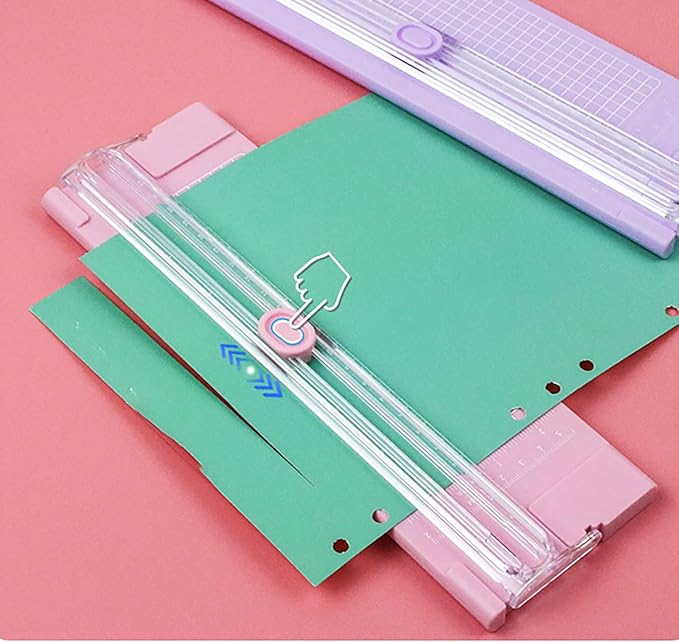 A4 Pink 10.5 Inch x 3.5 Inch Paper Cutter - Image 3