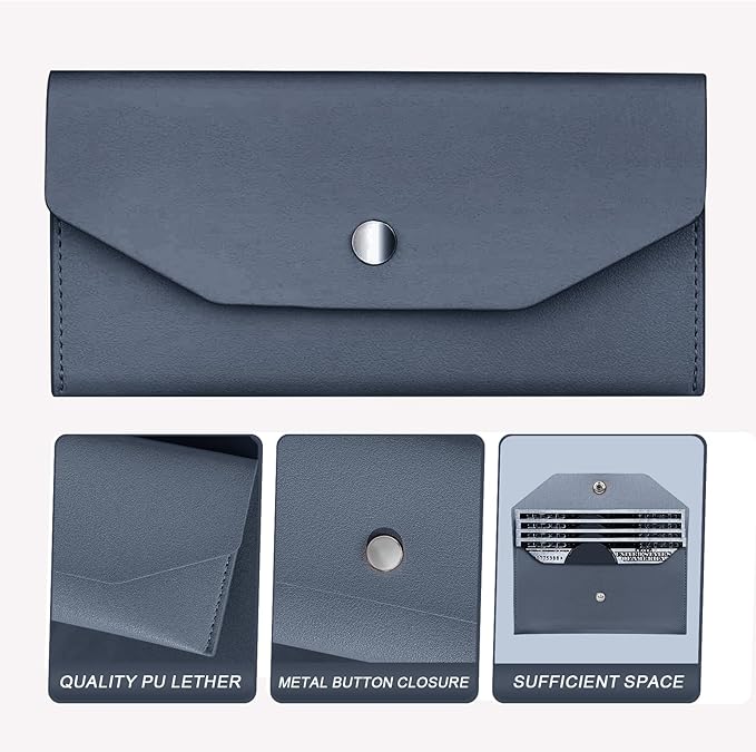 Pu Leather Cash Envelope Wallet - Image 3