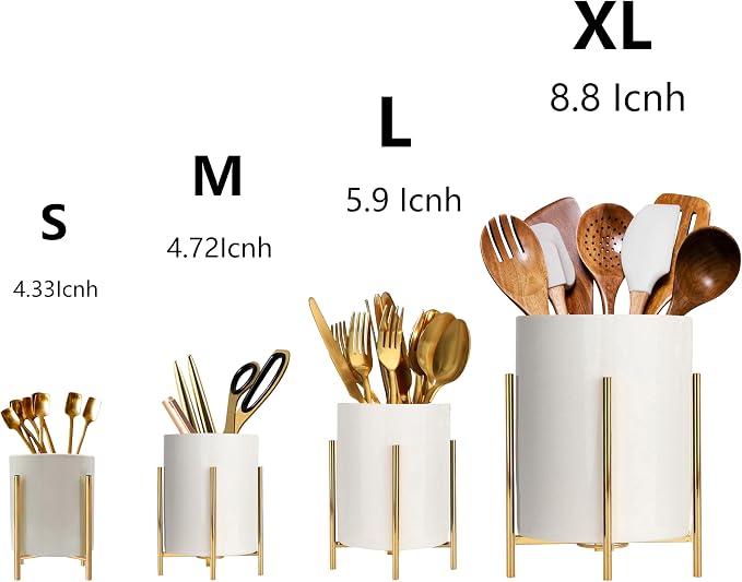 Gold Pencil Cup Sturdy Metal Frame - Image 2