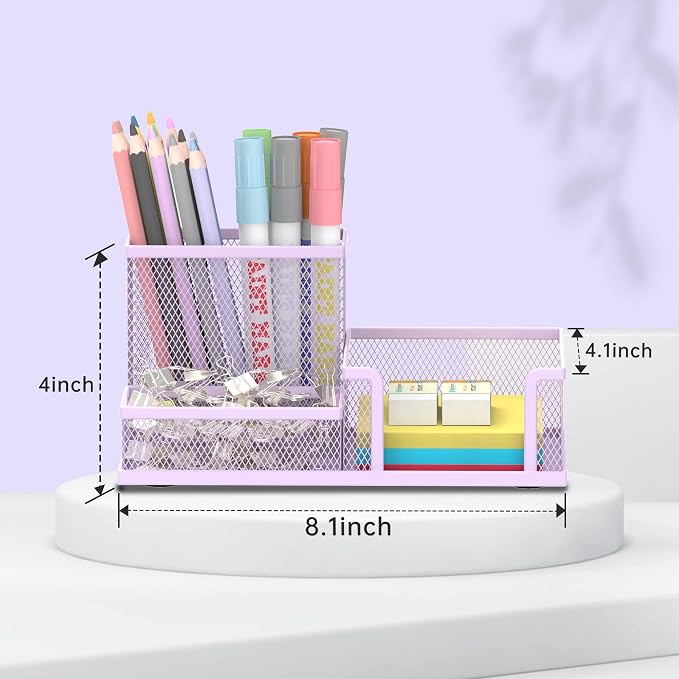 SUPEASY Mesh Pen Holder Desk Organizer, Office Supplies Pencil Storage - Image 6