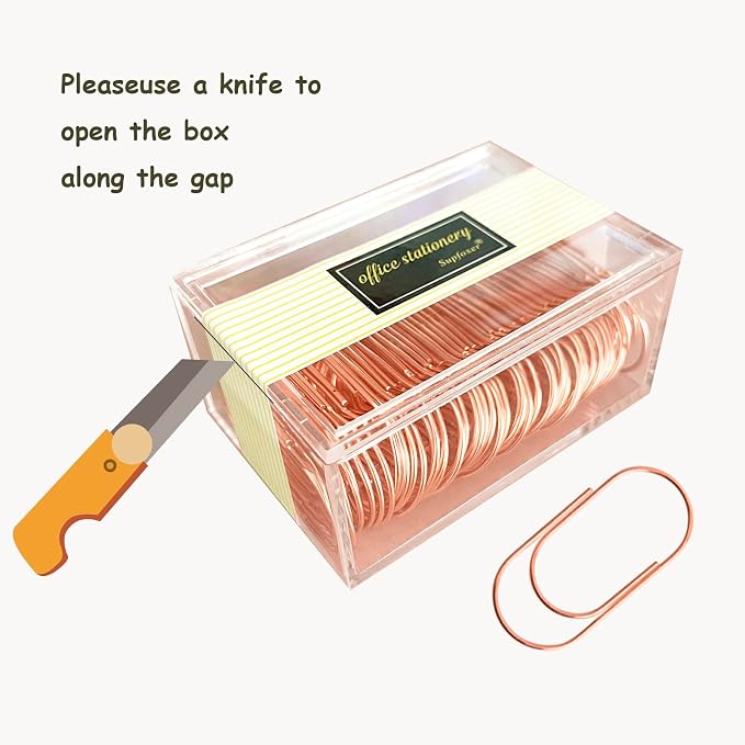 Rose Gold Large Paper Clips - Image 4