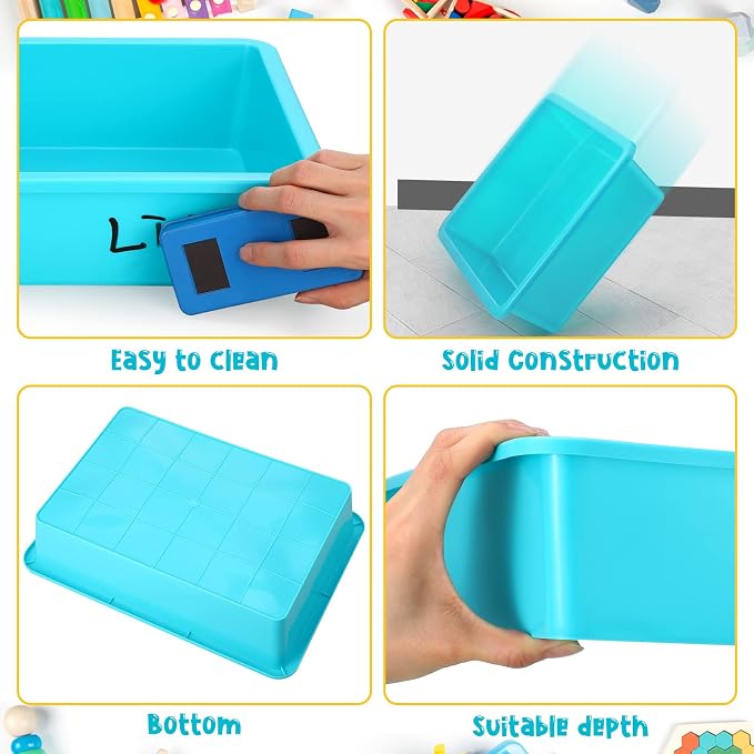 Kigley 22 Pcs Flat Storage Organizer Tray Bin Letter Size Paper Tray - Image 2