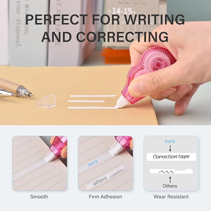 120-Pack Correction Tape, Dry Instant Tear-Resistant and Silent, School Office - Image 3