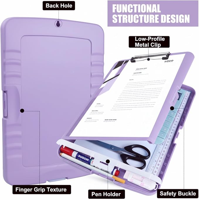 Clipboard with Storage Heavy Duty, Clip Boards 8.5x11 with Pen Holder, High - Image 6