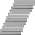 10 Pack Aluminum Name Plate Holders by Unknown