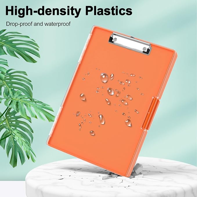 Piasoenc Clipboard with Storage, 8.5 x 11 Clip Boards with 2 Storage, Folio & - Image 5