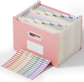 ThinkTex 12-Pocket Accordion File Organizer, Upright Open Top, Monthly Tabs by ThinkTex