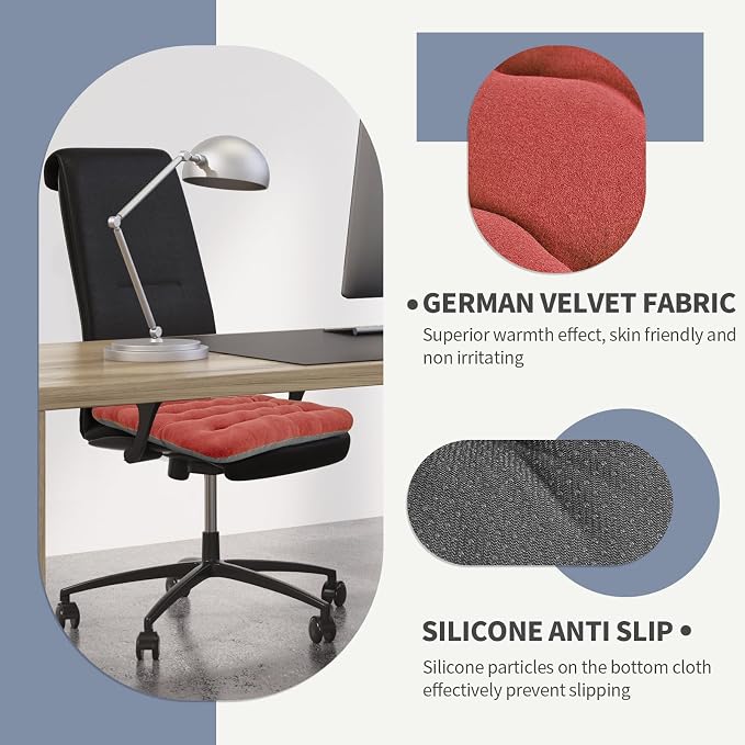 BUYUE Good Support Office Chair Cushion Padded, Soft Velvet Comfortable - Image 5