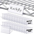 Kathfly 100 Pack Wire Shelf Label Holders Shelf Cable Tags by Kathfly
