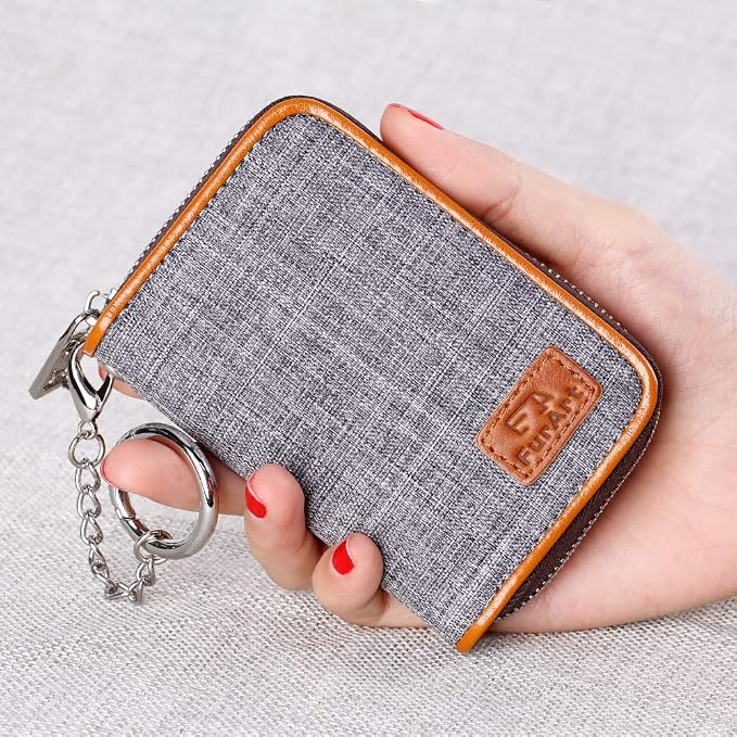 FurArt Zipper Wallet Women, RFID Blocking Credit Card Wallet, Business Card - Image 6