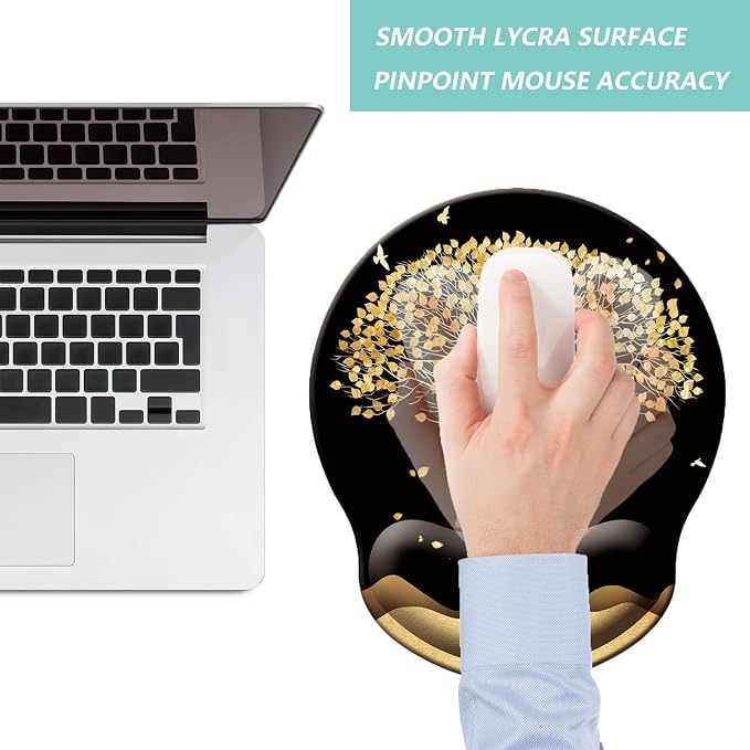 Mouse Pad with Wrist Support, Ergonomic Mouse Pad with Memory Foam Wrist Rest - Image 7