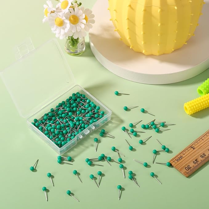 XIHIRCD 200pcs Map Push Pins, Map Tacks Round Head Pins Small Thumb Tacks - Image 3