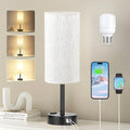 Light Beige Table Lamp for Nightstand by Fenmzeelighting